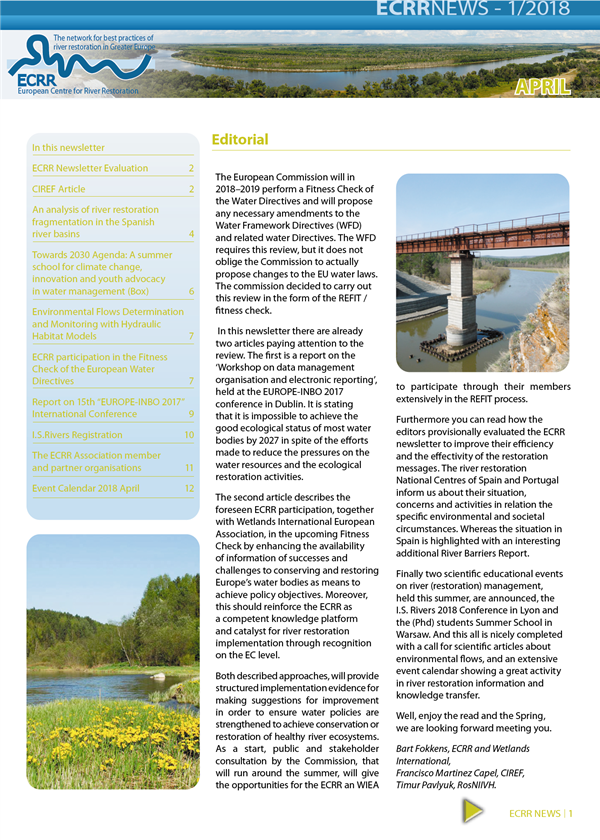 ECRR Newsletter 1 - 2018 April