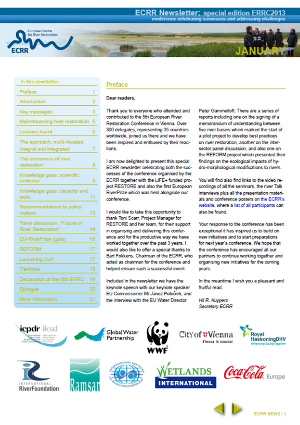 5th European River Restoration Conference report