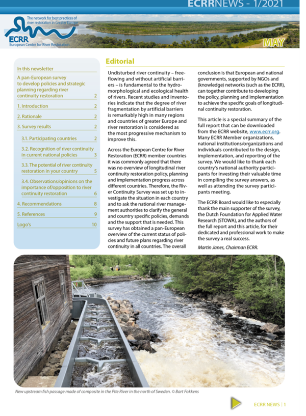 ECRR Technical Newsletter 1 - 2021, May.