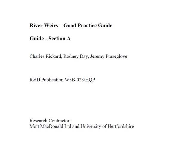 River Weirs - Good Practice Guide