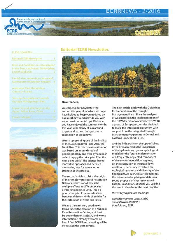ECRR Newsletter, October 2016