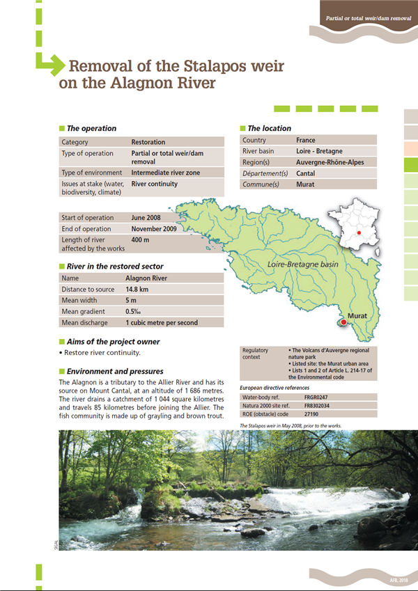 Case studies on river continuity restoration by weir removal in France!